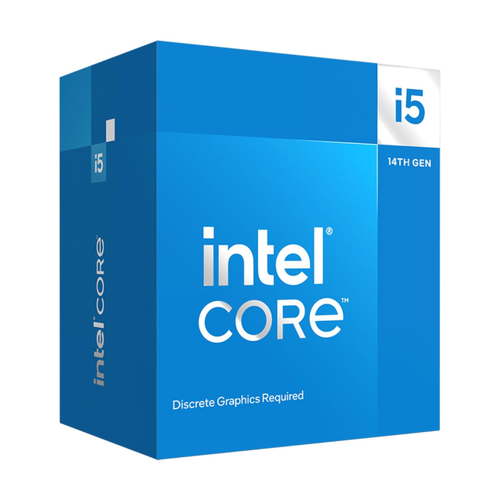 Blue retail box labeled Intel Core i5 14th Gen processor