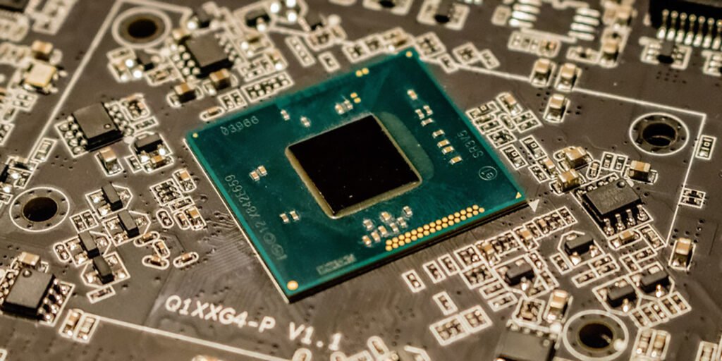 Integrated GPU chip on a motherboard, representing onboard graphics capability in modern CPUs