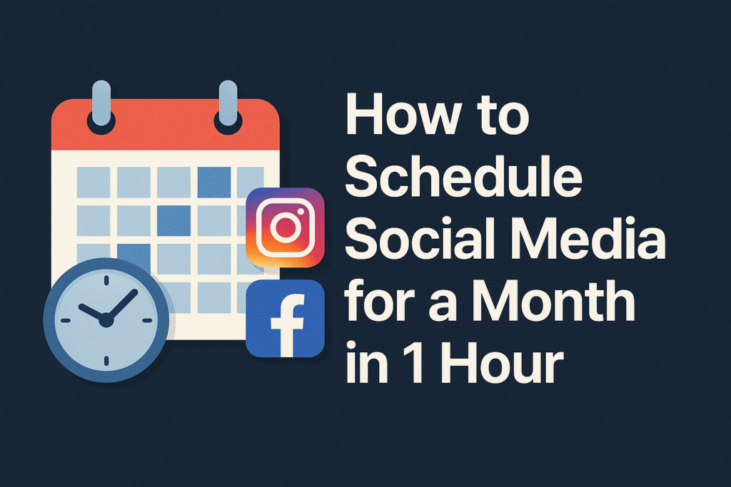 How to Schedule Social Media for a Month in 1 Hour
