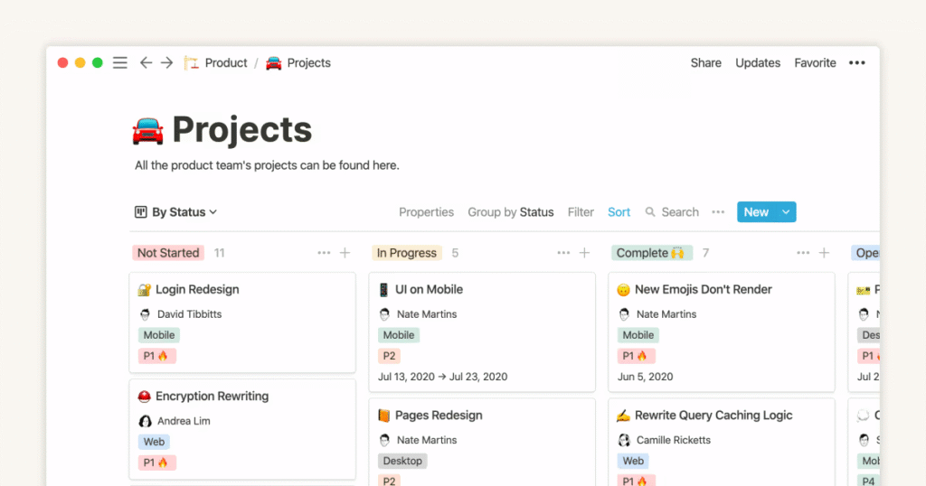 Notion Management Project