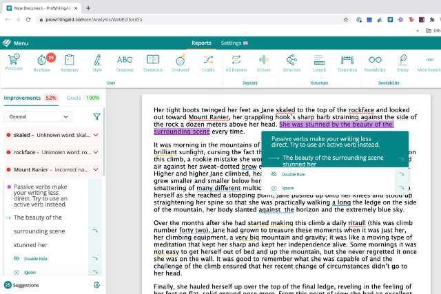 ProWritingAid Editing Tool