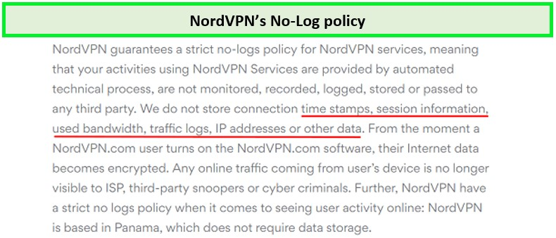 NordVPN's No-Log Policy