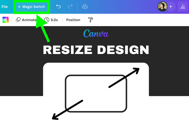 Canva Magic Switch